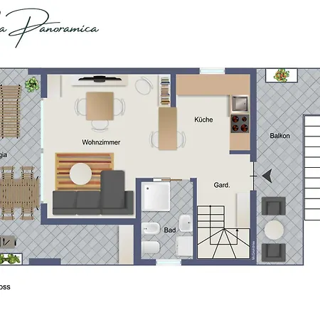Panoramica View With Terrace, 2 Br アパート